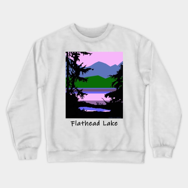 Flathead Lake Crewneck Sweatshirt by Art by Ed Nolde